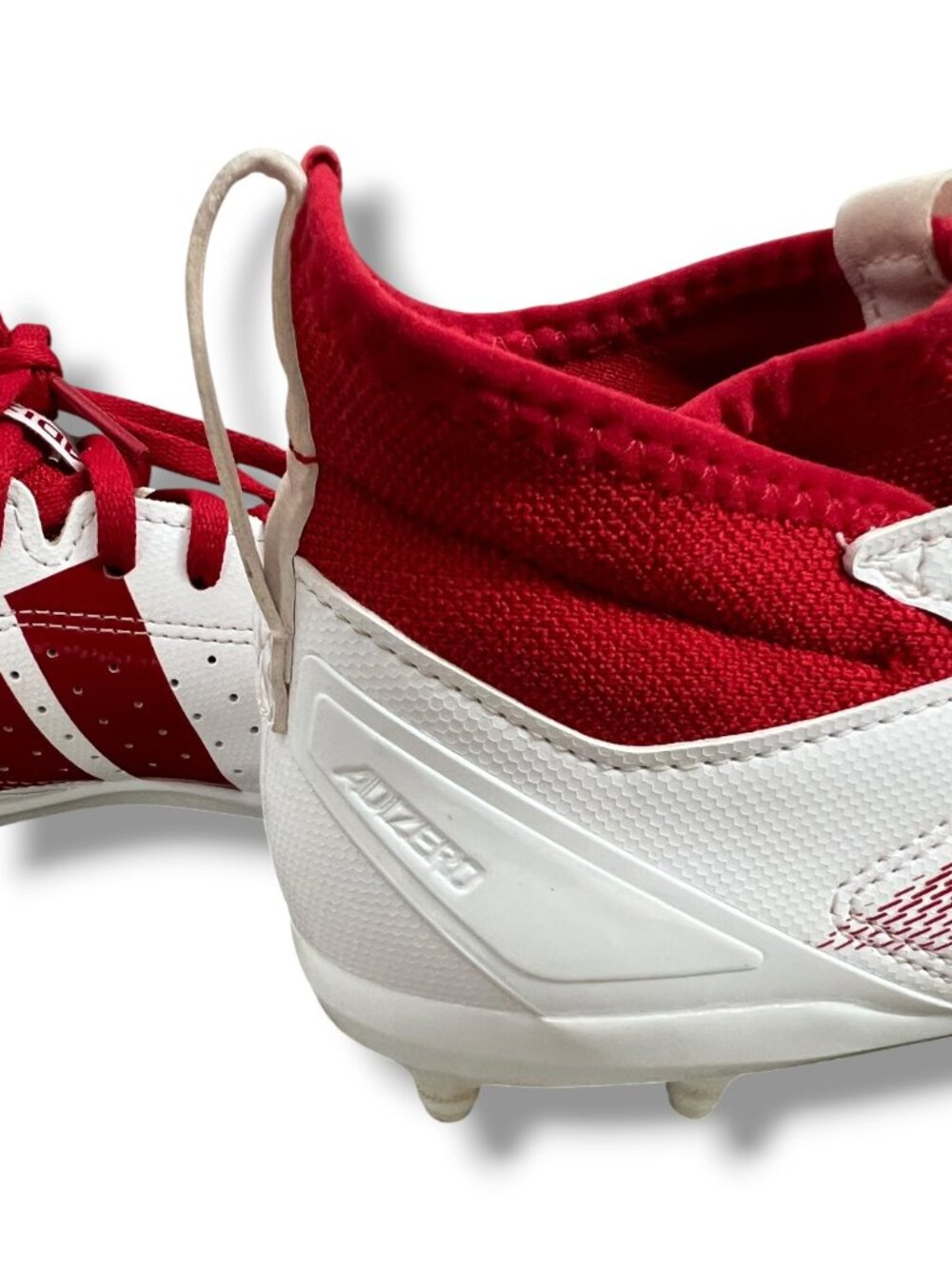 Adidas Adizero Impact White Red American Football Cleats Big Kid Size 4 - Picture 5 of 8